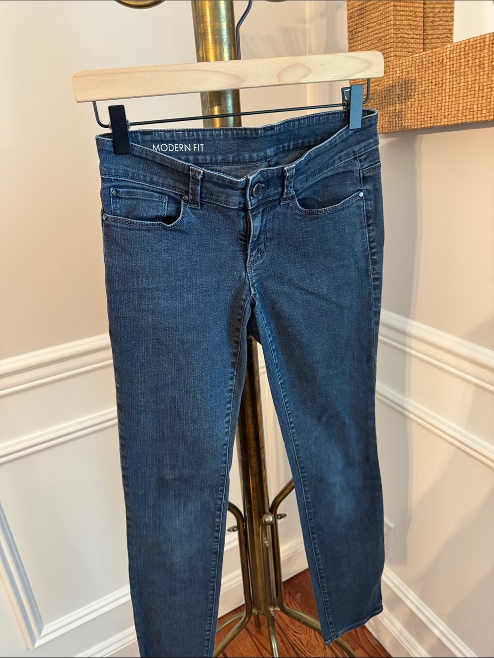 Ann Taylor Skinny Jeans in Dark Blue Wash